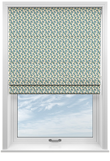 Land & Shore Seedling, Teal - Roman Blind